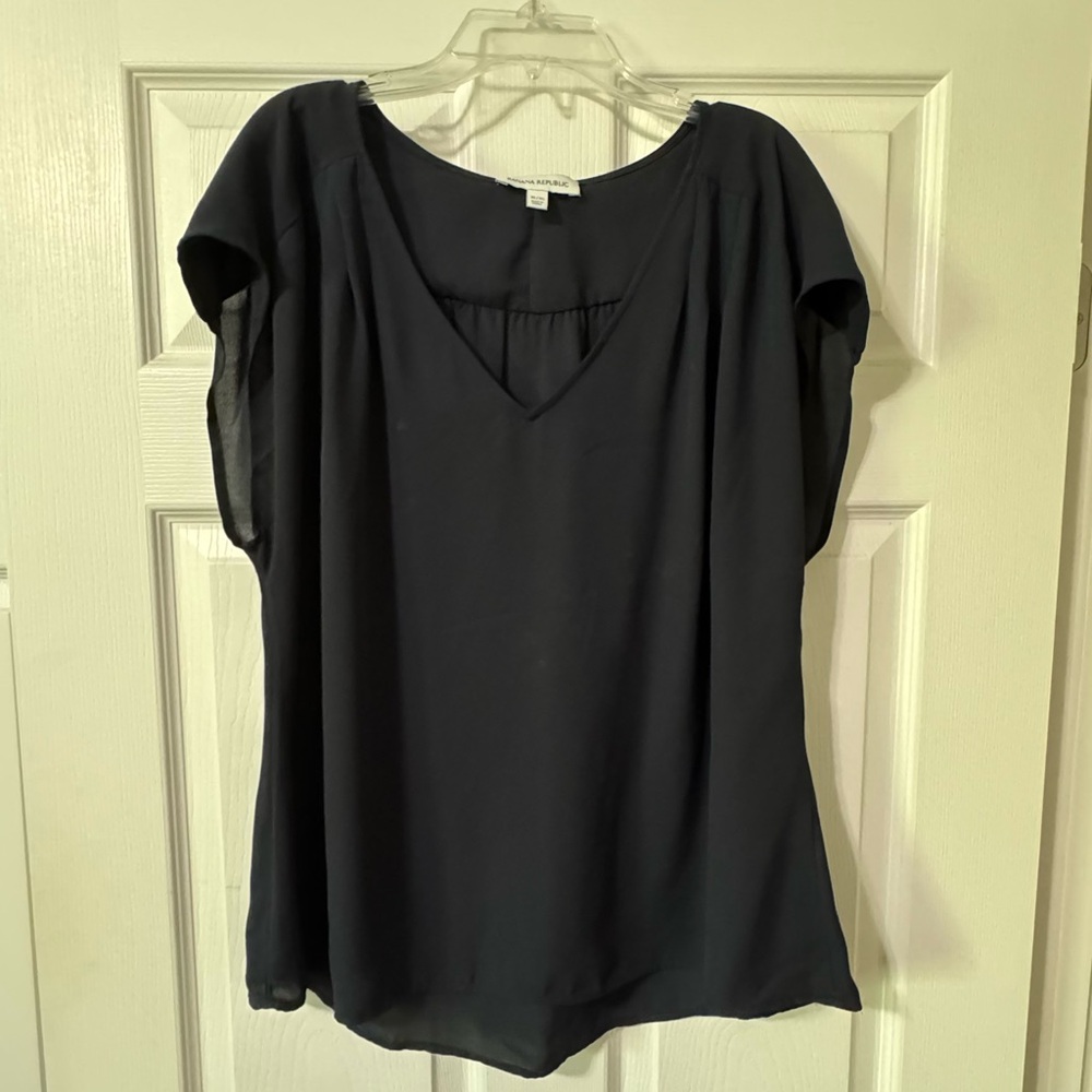 Banana Republic Navy Dolman Sleeve Tee